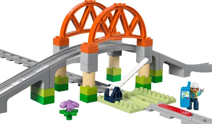 Imagen del set LEGO Set de Expansión: Puente y Vías Ferroviarias