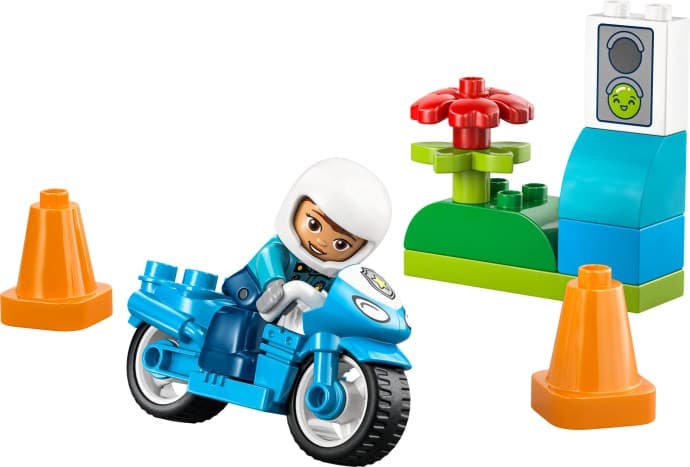 Imagen del set LEGO Moto de Policía Azul