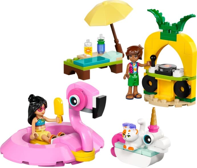 Imagen del set LEGO Fiesta en la Piscina con Flamenco y Unicornio