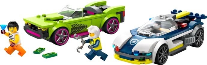 Imagen del set LEGO Coche de Policía y Potente Deportivo