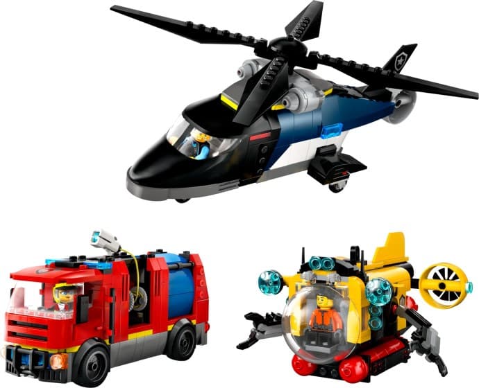 Imagen de Remix: Helicóptero, Camión de Bomberos y Submarino