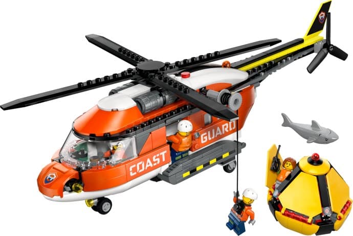 Imagen del set LEGO Helicóptero de Guardacostas