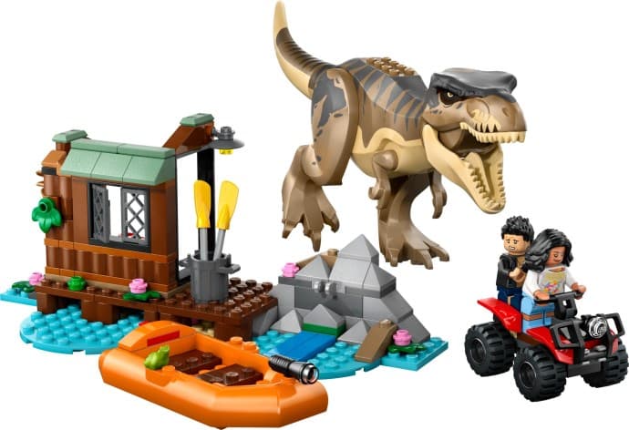 Imagen de Huida por el Río y T. rex a la Caza