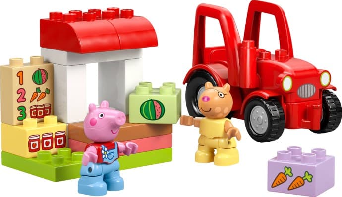 Imagen del set LEGO Tractor y Mercado