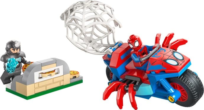 Imagen del set LEGO Spidey en su Moto vs. Rino